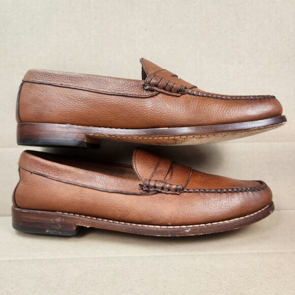 Bass Weejun Penny Loafers Larson Seahorse Men’s SZ 10 D Brown Arch Support EUC - Picture 13 of 16